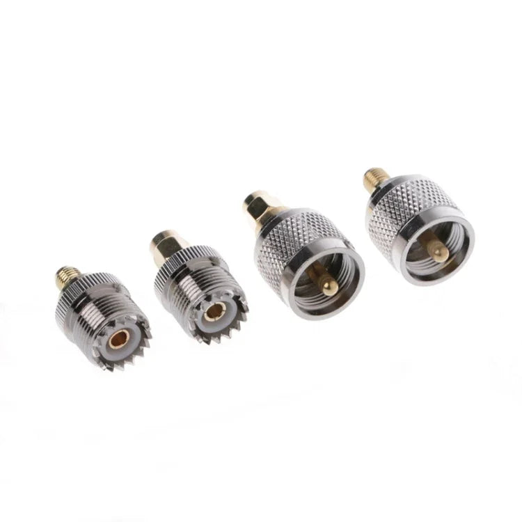 4-teiliges Adapterset A13, PL259/SO239 auf SMA Stecker/Buchse (HF-Steckverbinder)