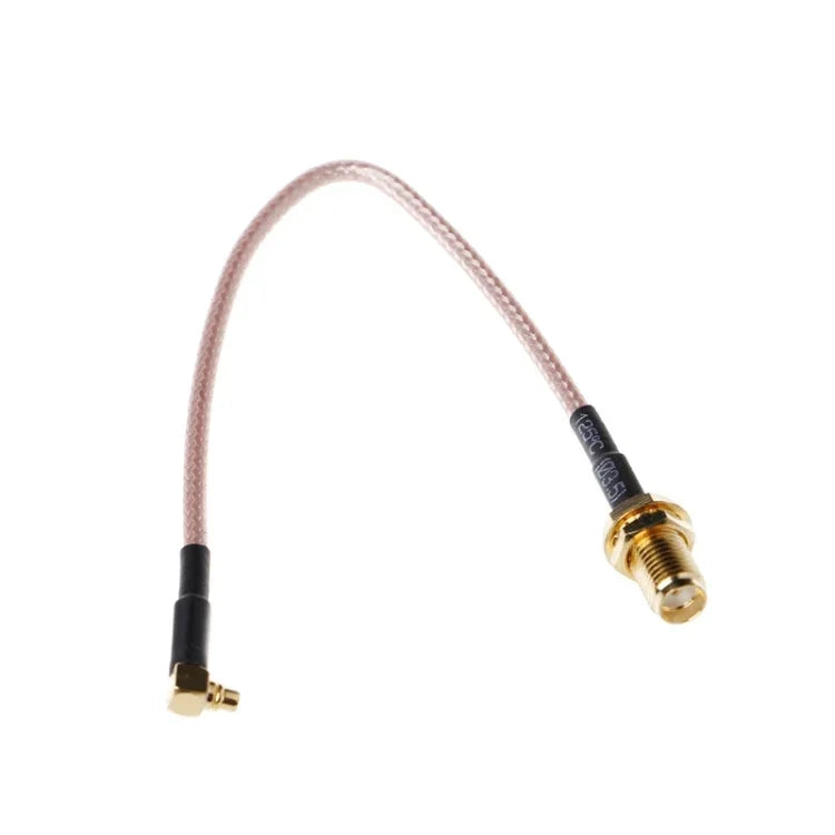 RG316 SMA-Buchse auf MMCX-Winkelstecker, geflochtenes Kabel, Länge: 15 cm