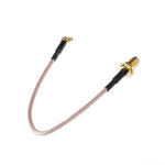 RG316 SMA-Buchse auf MMCX-Winkelstecker, geflochtenes Kabel, Länge: 15 cm