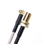 RG316 SMA-Buchse auf MMCX-Winkelstecker, geflochtenes Kabel, Länge: 15 cm