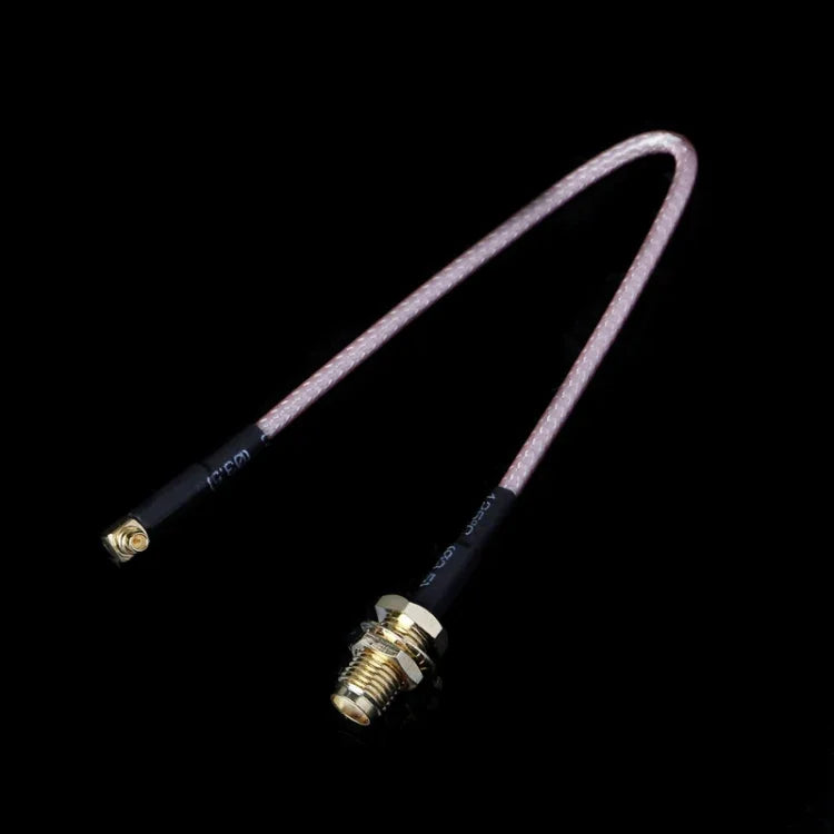RG316 SMA-Buchse auf MMCX-Winkelstecker, geflochtenes Kabel, Länge: 15 cm
