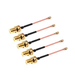5 Stück RG178 Ufl/IPX/IPEX auf SMA-Buchse Adapterkabel mit geflochtenem Kabel, Länge: 5 cm, 5 cm