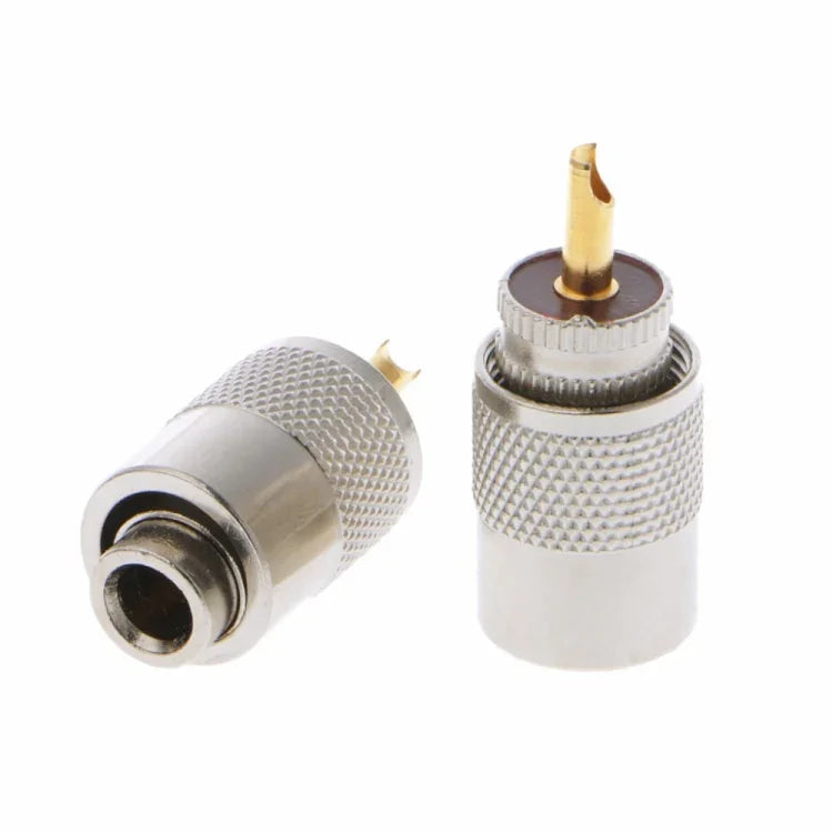 10 Stück UHF-Stecker PL-259, männlich, zum Löten für RG8X-Koaxialkabel