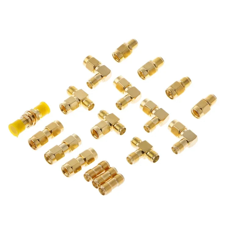 18-teiliges Set SMA-Stecker-Buchsen-Adapterset für Antennen, Antennenstecker, Konverter, Koaxialadapter