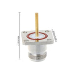 NKF Messing-N-Buchse mit 4-Loch-Flanschrahmen-HF-Adapter