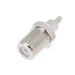F-Buchse auf CRC9/TS9-HF-Stecker, vernickelter Koaxial-Adapter