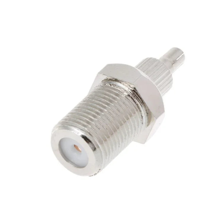 F-Buchse auf CRC9/TS9-HF-Stecker, vernickelter Koaxial-Adapter