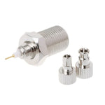 F-Buchse auf CRC9/TS9-HF-Stecker, vernickelter Koaxial-Adapter