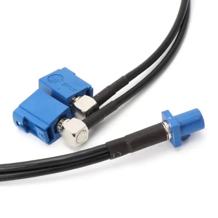RG174 Typ Fakra C Stecker auf 2 x Fakra C Buchsen Y-Splitterkabel, Länge: 50 cm