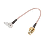 SMA-Buchse auf CRC9/TS9-Doppel-HF-Koaxialstecker, RG316-Adapterkabel, Länge: 15 cm