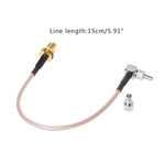 SMA-Buchse auf CRC9/TS9-Doppel-HF-Koaxialstecker, RG316-Adapterkabel, Länge: 15 cm