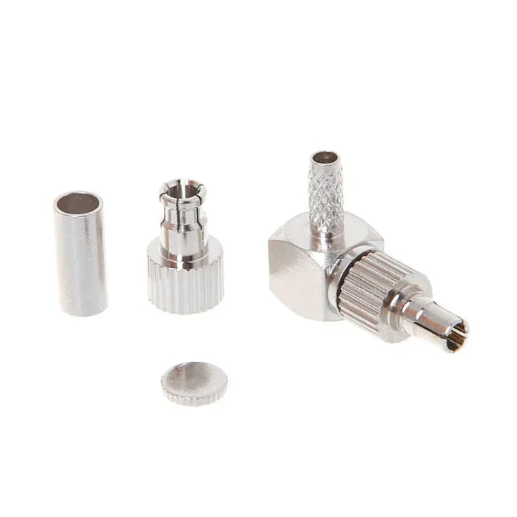 2-in-1 TS9/CRC9 rechtwinkliger HF-Koaxialkartenstecker (männlich) für RG174/178/316 LMR100