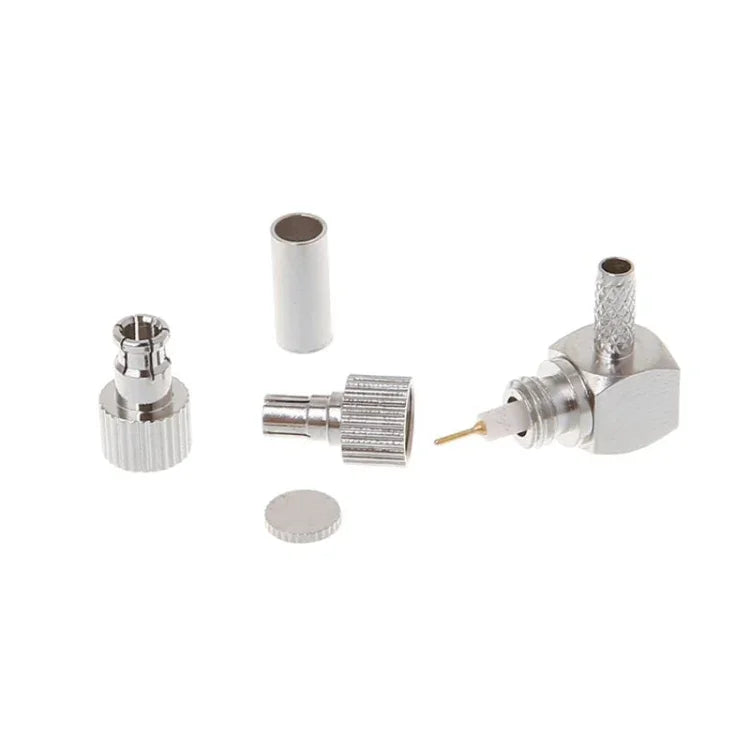 2-in-1 TS9/CRC9 rechtwinkliger HF-Koaxialkartenstecker (männlich) für RG174/178/316 LMR100