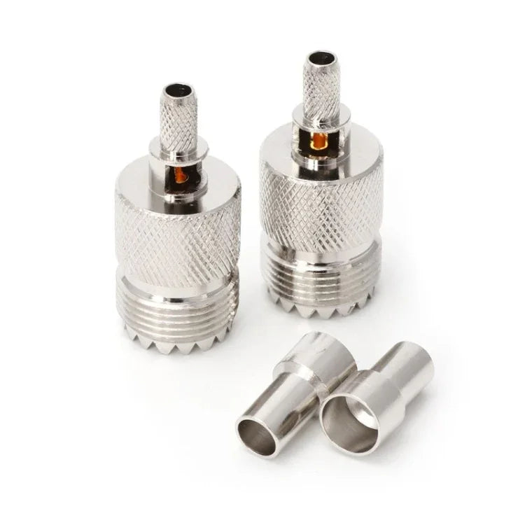 10 Sets UHF-Buchsen-Crimpstecker-Koaxialadapter für 5-mm-RG58-RG142-/3D-FB-Kabel