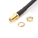 SMA-Buchse auf UHF SO239 PL259-Buchse RG58-Kabel mit Schweineschwanzanschluss, Länge: 50 cm