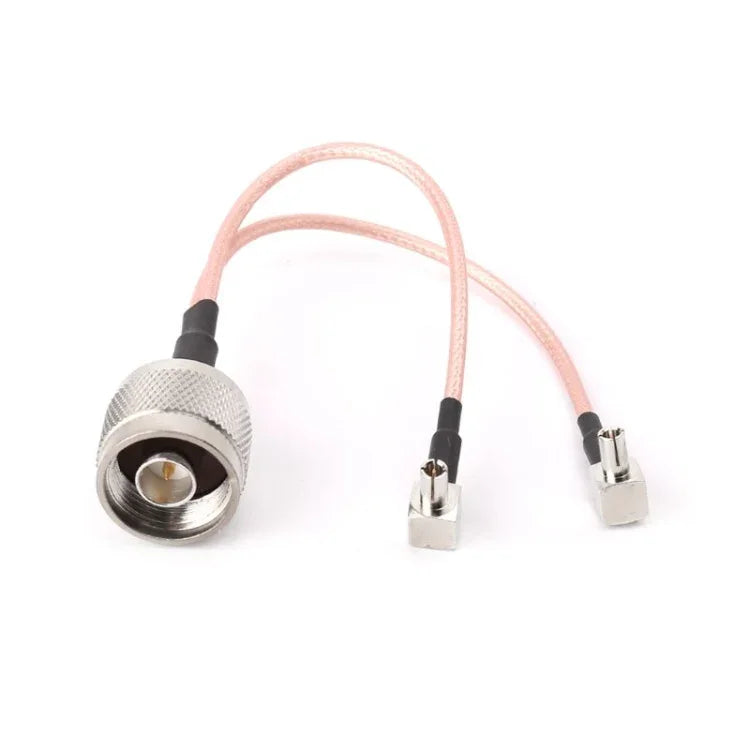 RG316 N-Stecker auf 2xTS9/2xCRC9-Stecker Kombinierer-Splitter-Verbindungskabel, Länge: 15 cm