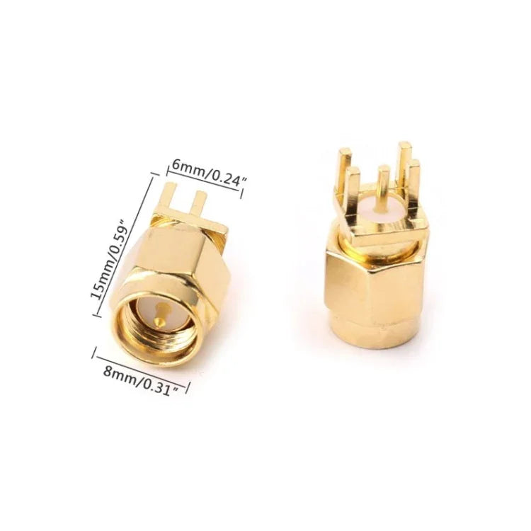 10 Stück 1,6 mm SMA-Buchsen für Leiterplattenmontage mit Clips (HF-Steckverbinder)