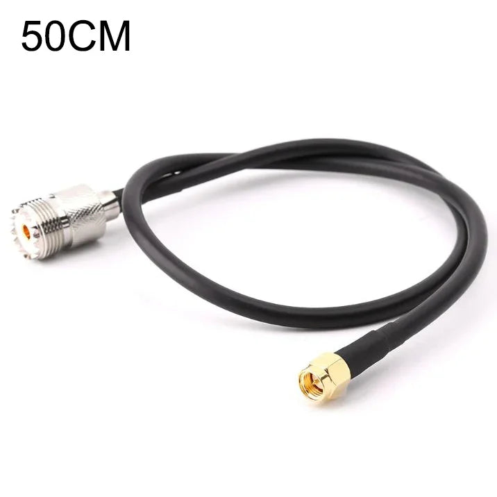 RG58 UHF-Buchse auf SMA-Stecker Verbindungskabel, Länge: 50 cm