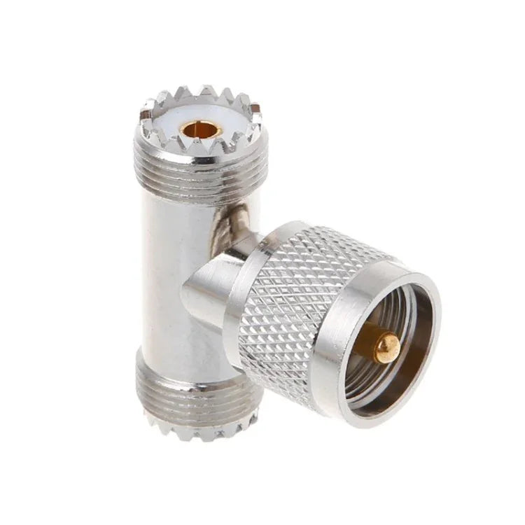 T-förmiger UHF-Stecker PL259 auf 2 UHF-Buchsen Adapter