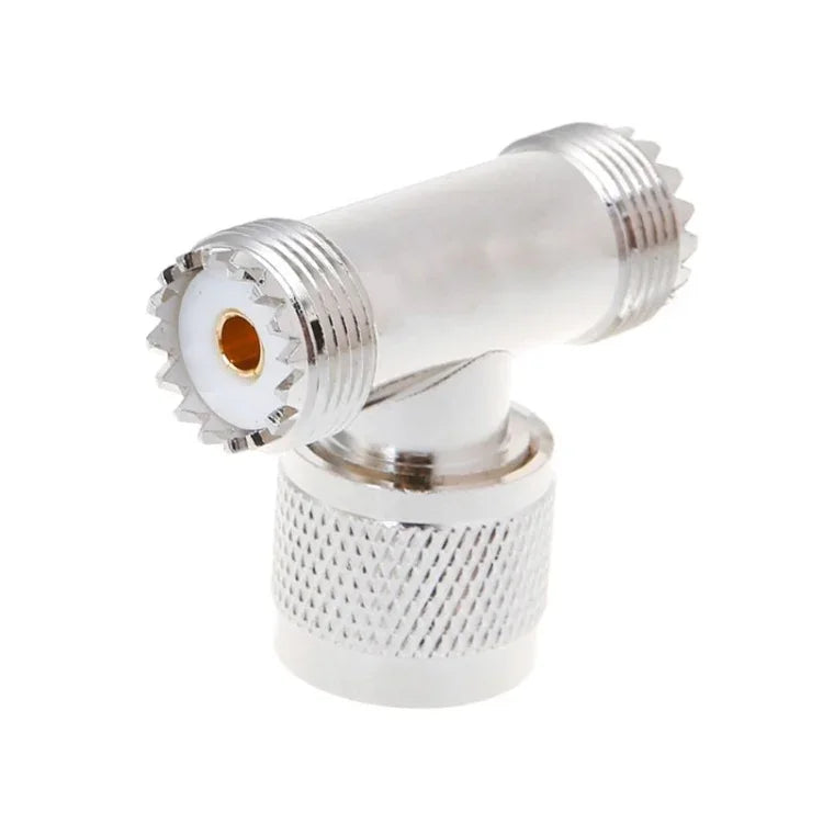 T-förmiger UHF-Stecker PL259 auf 2 UHF-Buchsen Adapter