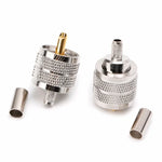 10 Stück UHF-Stecker PL259 Crimp-Adapter für RG58, RG142 / 3D-FB