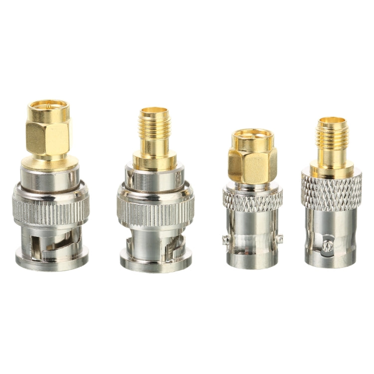 4 Stück / Set SMA zu BNC Verbinder RF Adapter Test Konverter Set