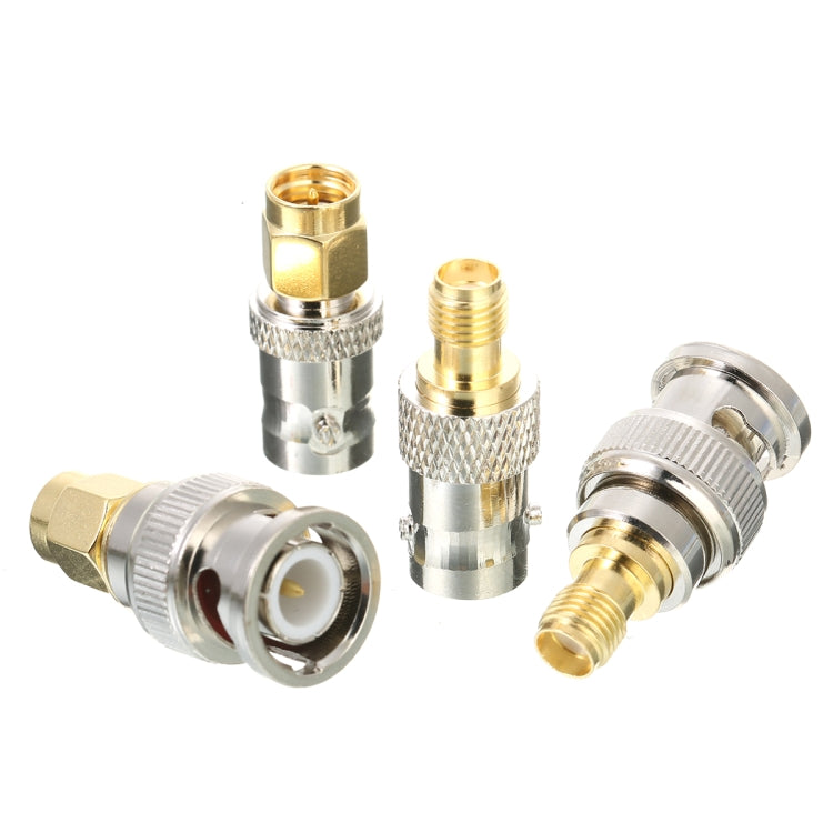4 Stück / Set SMA zu BNC Verbinder RF Adapter Test Konverter Set