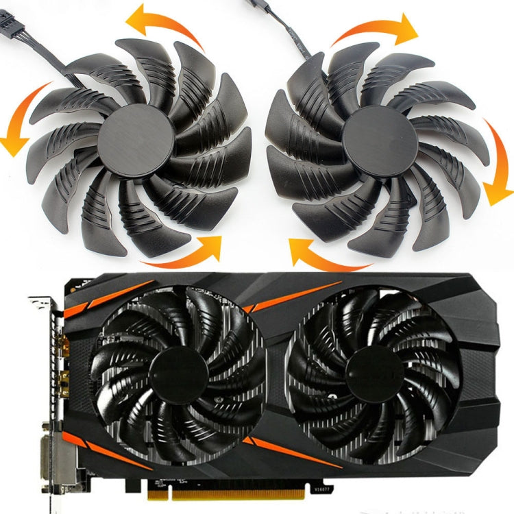 1 Paar 88MM 4-poliger Computer Grafikkarten Kühlventilator Für Gigabyte GeForce GTX1060 1070 GTX1050ti GTX960 RX570 RX470