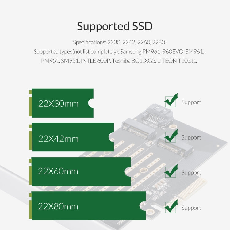 ORICO PDM2 M.2 NVME zu PCI-E 3.0 X4 Erweiterungskarte