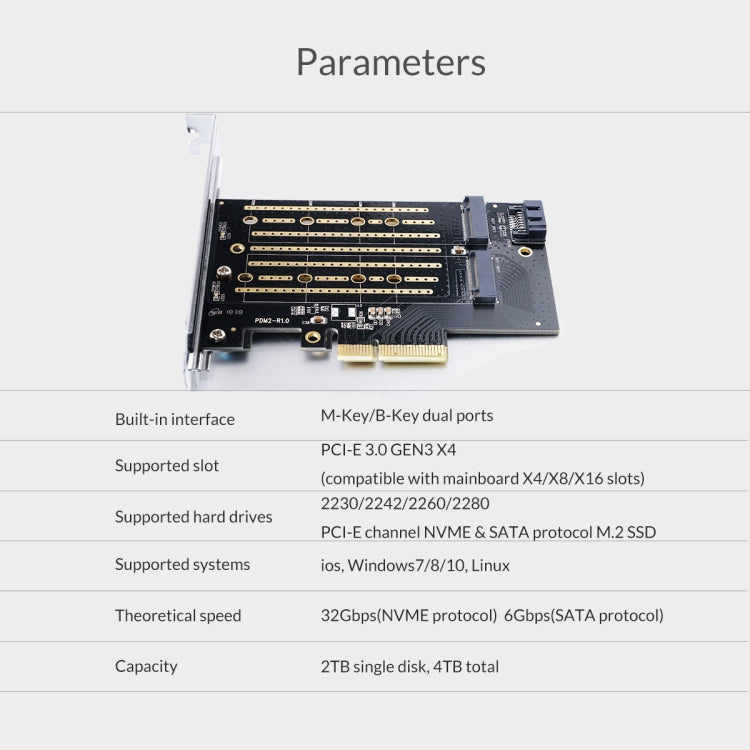ORICO PDM2 M.2 NVME zu PCI-E 3.0 X4 Erweiterungskarte