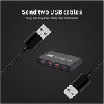 2x4 USB Umschalter 2 Ports PCs teilen 4 Geräte für Drucker Tastatur Maus Monitor, 2x4 USB Umschalter