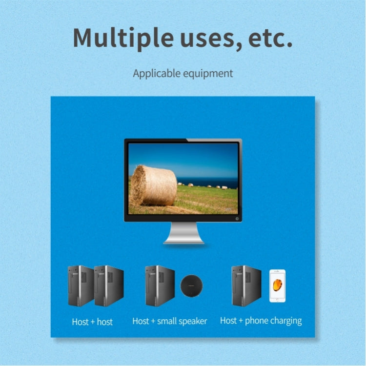 2x4 USB Umschalter 2 Ports PCs teilen 4 Geräte für Drucker Tastatur Maus Monitor, 2x4 USB Umschalter