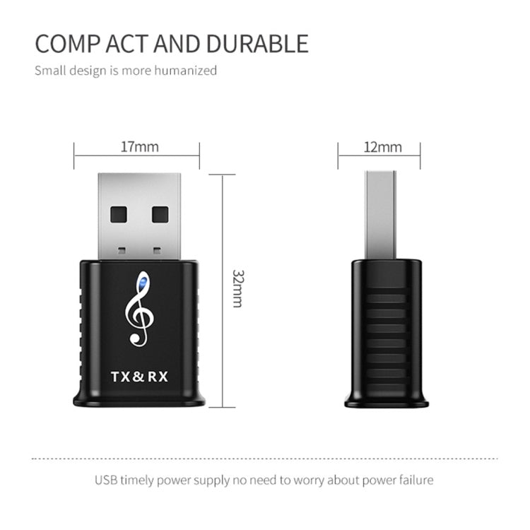 MSD168 2 in 1 Bluetooth Sender Empfänger Mini 3,5 mm AUX Stereo kabelloser Bluetooth 5.0 Adapter für Auto TV PC MP3