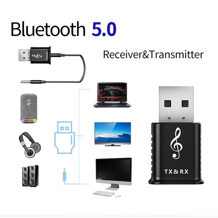 MSD168 2 in 1 Bluetooth Sender Empfänger Mini 3,5 mm AUX Stereo kabelloser Bluetooth 5.0 Adapter für Auto TV PC MP3