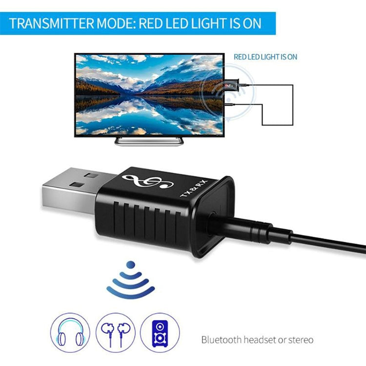 MSD168 2 in 1 Bluetooth Sender Empfänger Mini 3,5 mm AUX Stereo kabelloser Bluetooth 5.0 Adapter für Auto TV PC MP3