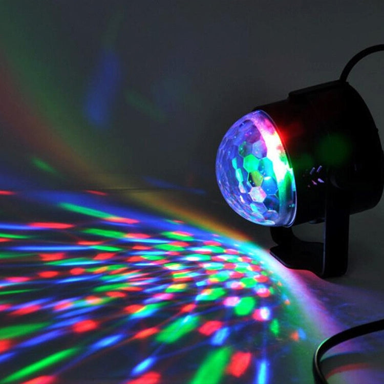 YouOKLight YK2278 3W Sound Activated Party DJ Lighting RBG Disco Ball Strobe Lamp Stage Par Light with 7 Modi, Ohne Fernbedienung