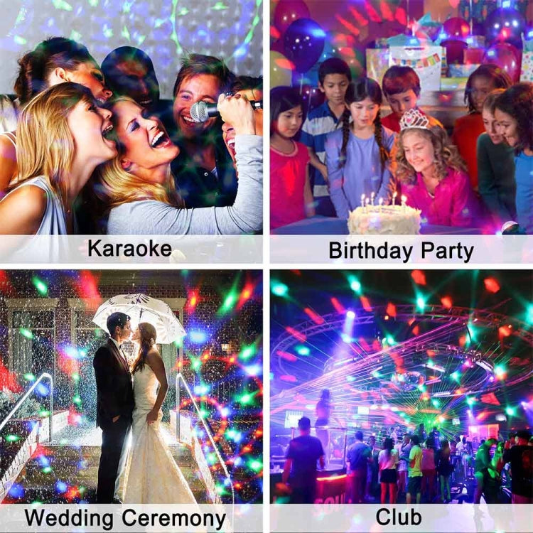 YouOKLight YK2278 3W Sound Activated Party DJ Lighting RBG Disco Ball Strobe Lamp Stage Par Light with 7 Modi, Ohne Fernbedienung