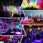 YouOKLight YK2278 3W Sound Activated Party DJ Lighting RBG Disco Ball Strobe Lamp Stage Par Light with 7 Modi, Ohne Fernbedienung
