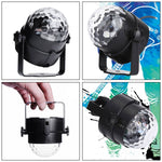YouOKLight YK2278 3W Sound Activated Party DJ Lighting RBG Disco Ball Strobe Lamp Stage Par Light with 7 Modi, Ohne Fernbedienung