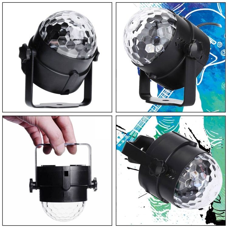 YouOKLight YK2278 3W Sound Activated Party DJ Lighting RBG Disco Ball Strobe Lamp Stage Par Light with 7 Modi, Ohne Fernbedienung