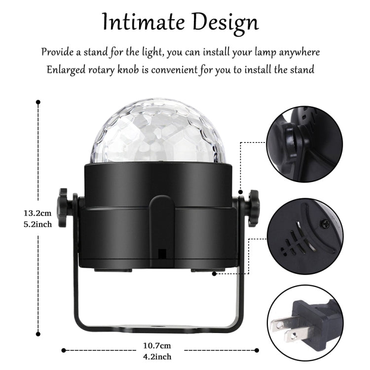 YouOKLight YK2278 3W Sound Activated Party DJ Lighting RBG Disco Ball Strobe Lamp Stage Par Light with 7 Modi, Ohne Fernbedienung