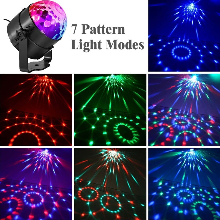YouOKLight YK2278 3W Sound Activated Party DJ Lighting RBG Disco Ball Strobe Lamp Stage Par Light with 7 Modi, Ohne Fernbedienung