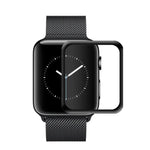 2Pcs mocolo 0.33mm 9H 3D Round Edge Full Glue Tempered Glass Film, for Apple Watch Series 3  38mm, for Apple Watch Series 4  40mm, for Apple Watch Series 3 42mm, for Apple Watch Series 4 44mm