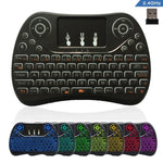 I8 Max 2,4-GHz-Mini-Funktastatur mit Touchpad, wiederaufladbare Fly Air Mouse, Smart Game, 7-farbige Hintergrundbeleuchtung