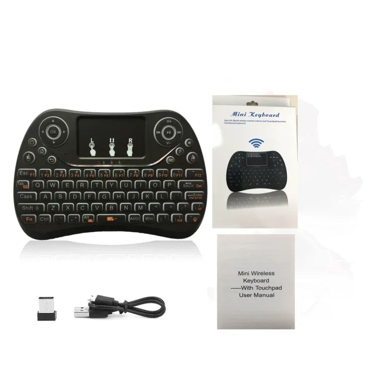 I8 Max 2,4-GHz-Mini-Funktastatur mit Touchpad, wiederaufladbare Fly Air Mouse, Smart Game, 7-farbige Hintergrundbeleuchtung