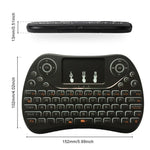I8 Max 2,4-GHz-Mini-Funktastatur mit Touchpad, wiederaufladbare Fly Air Mouse, Smart Game, 7-farbige Hintergrundbeleuchtung