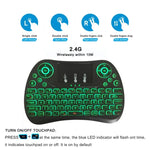 I8 Max 2,4-GHz-Mini-Funktastatur mit Touchpad, wiederaufladbare Fly Air Mouse, Smart Game, 7-farbige Hintergrundbeleuchtung
