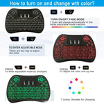 I8 Max 2,4-GHz-Mini-Funktastatur mit Touchpad, wiederaufladbare Fly Air Mouse, Smart Game, 7-farbige Hintergrundbeleuchtung