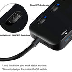 Ultra Speed USB3.0 4-Port-Hub mit Schalter, USB 3.0