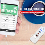 5V 4,1A 4 USB-Anschlüsse Ladeadapter mit Netzkabel, Kabellänge: 1,5m, US-Stecker, US-Stecker